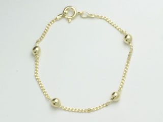 REF 550193 PULSEIRA ROMMANEL COM BOLINHAS DE 4 MM INFANTIL